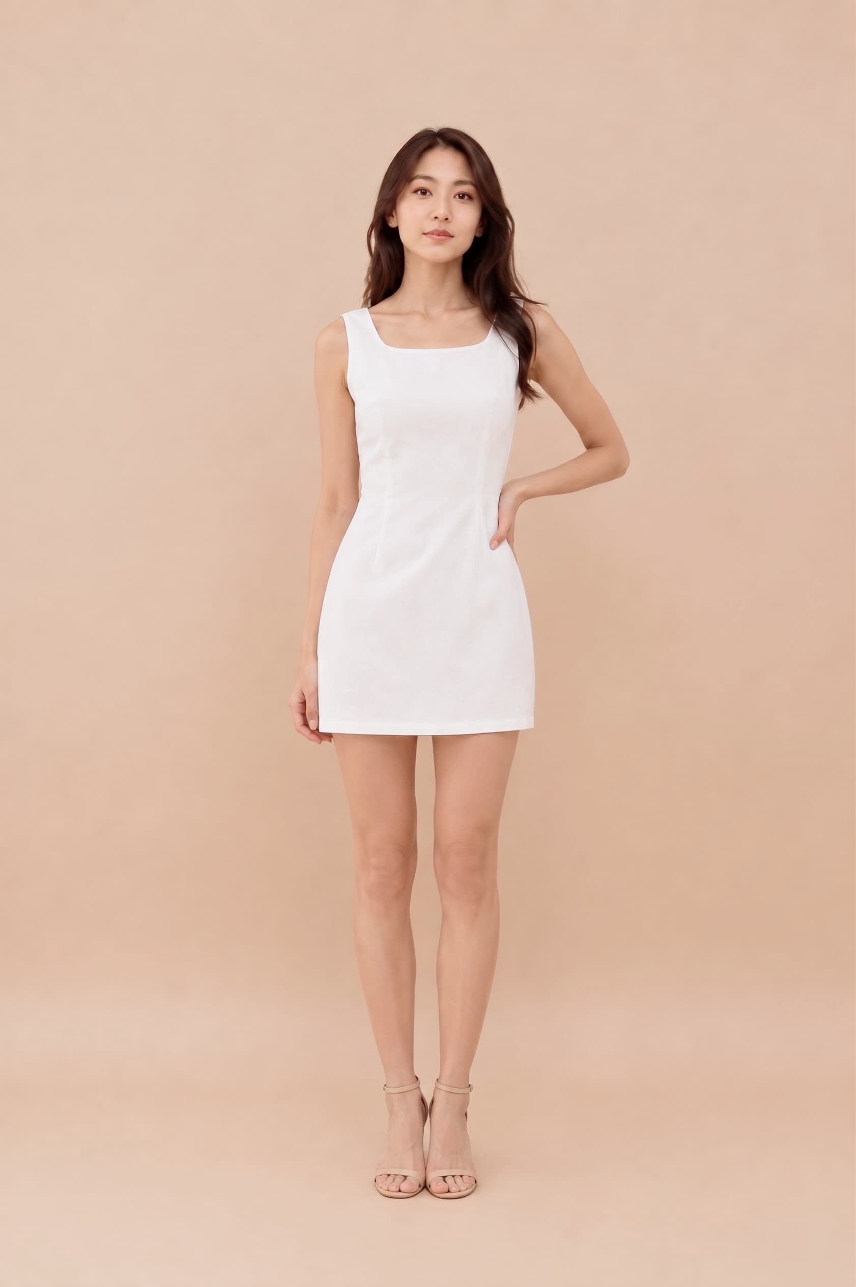 Natural linen dress