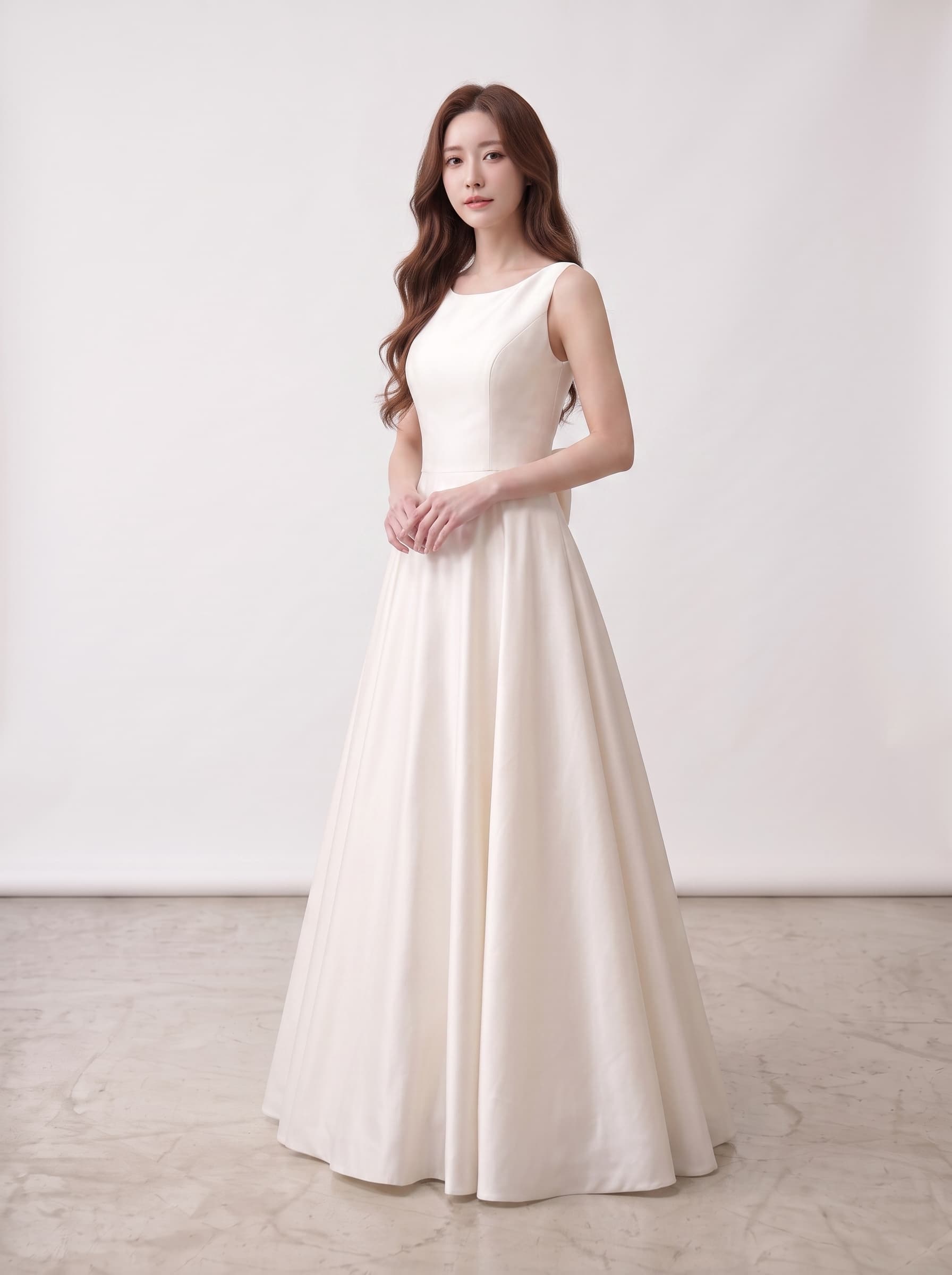 Satin wedding dress